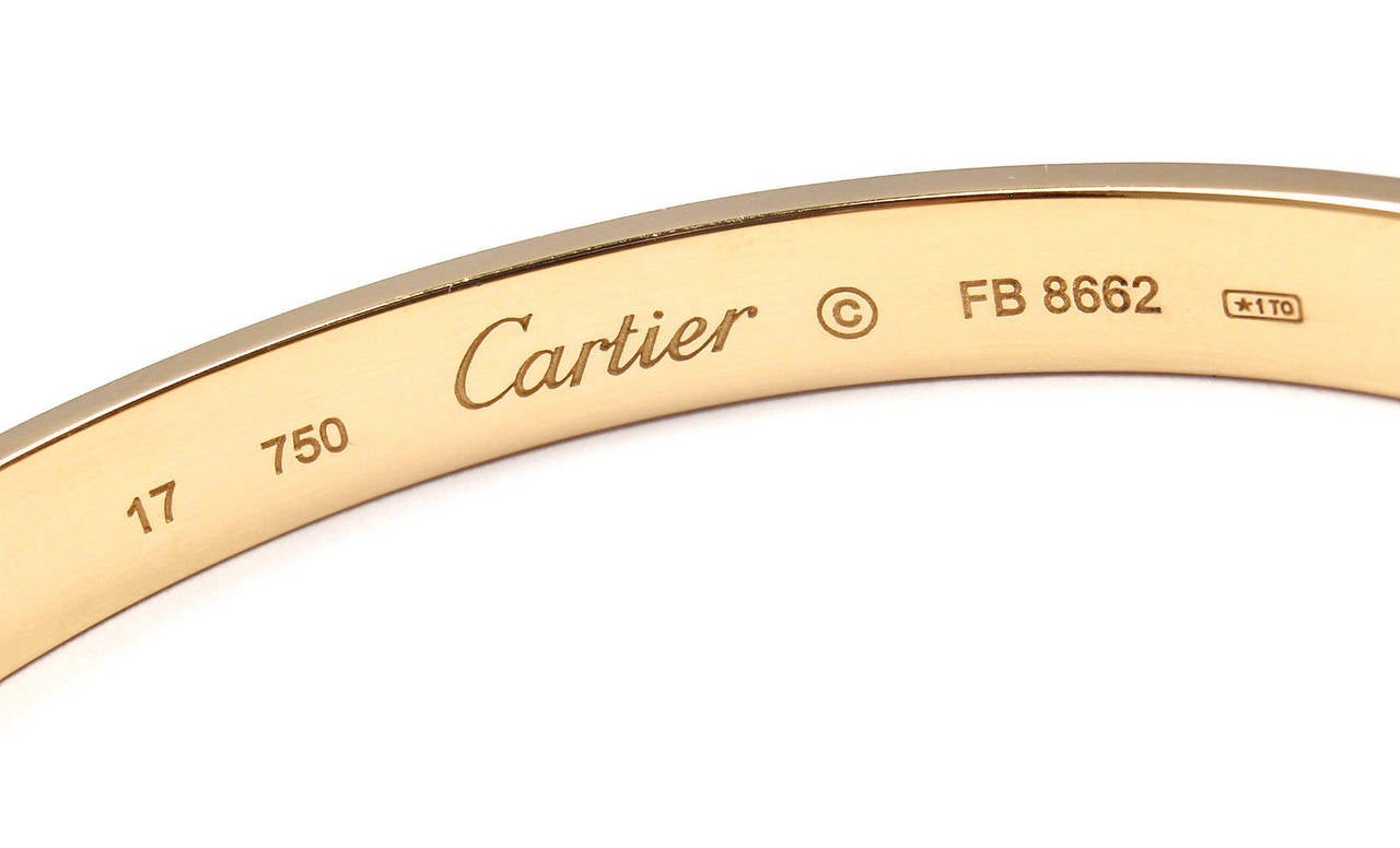 Cartier Gold Love Bangle Bracelet 1
