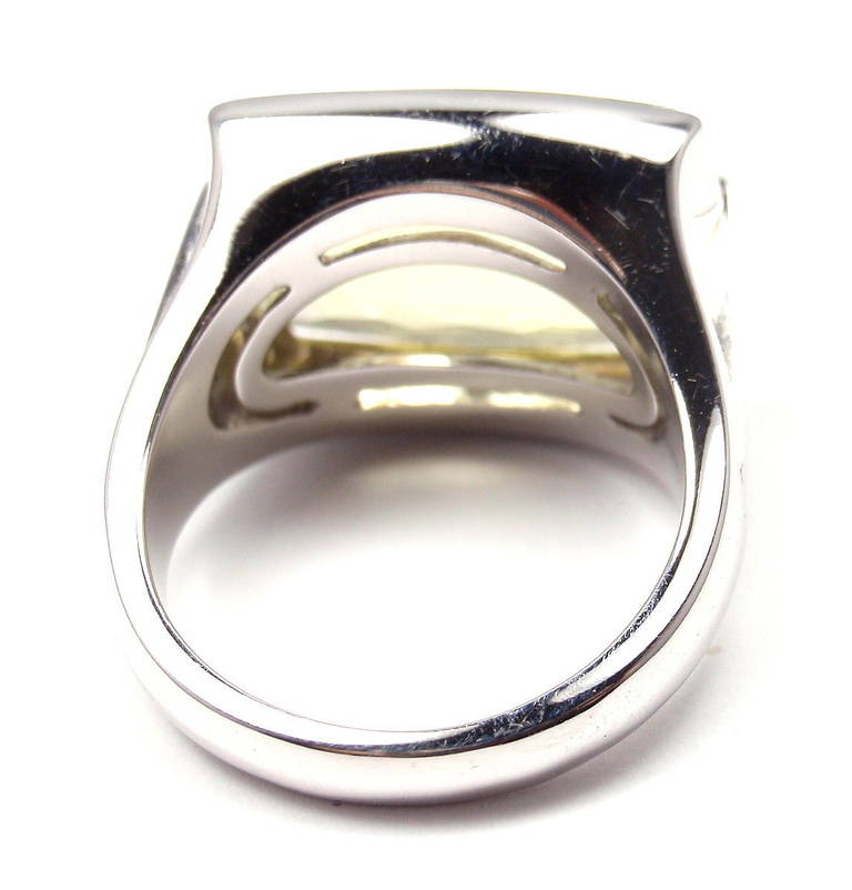 Women's Bulgari Metropolis Citrine White Gold Ring