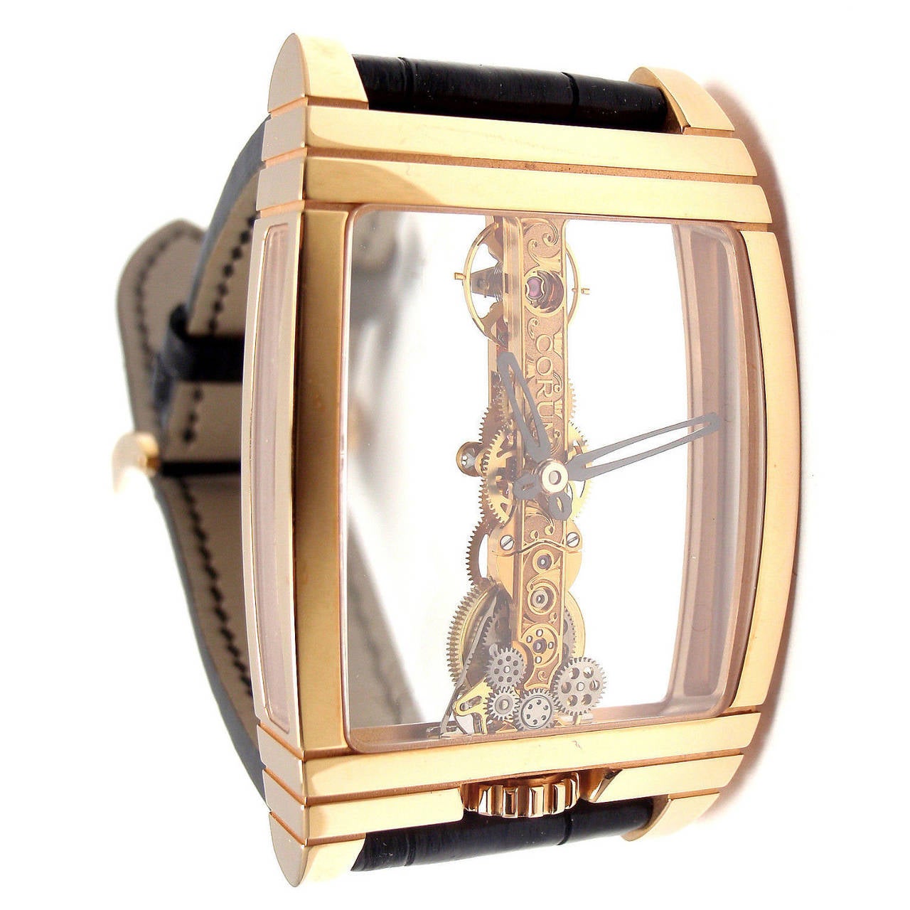 Corum Rose Gold Golden Bridge Large Wristwatch Ref 113.750.55