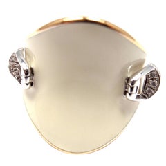 Roberto Coin Saddle Stirrup Diamond Enamel Rose Gold Ring