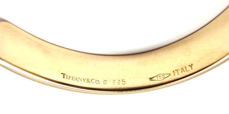 Women's Tiffany & Co Atlas Yellow Gold Cuff Bangle Bracelet