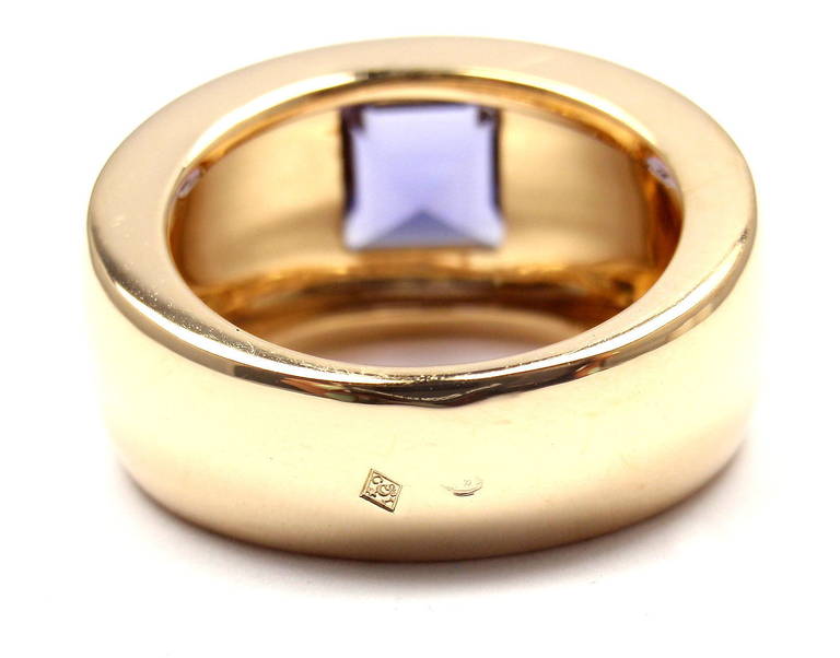 Chaumet Paris Iolite Yellow Gold Band Ring In New Condition In Holland, PA