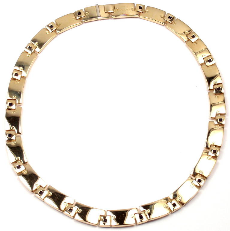 Chaumet Paris Iolite Yellow Gold Necklace In New Condition In Holland, PA