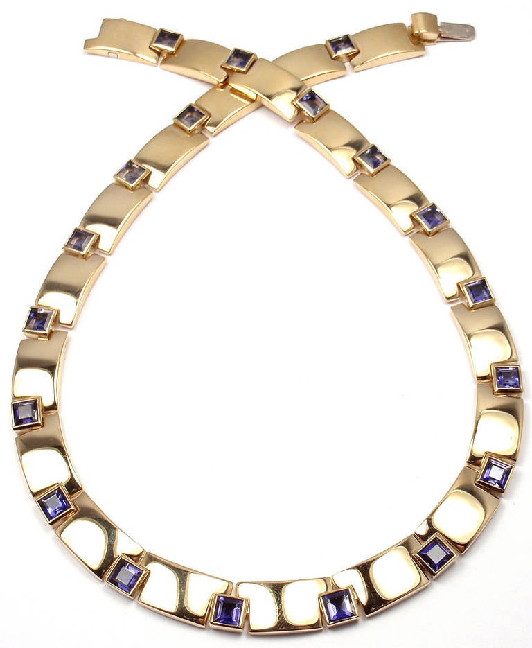Chaumet Paris Iolite Yellow Gold Necklace 4