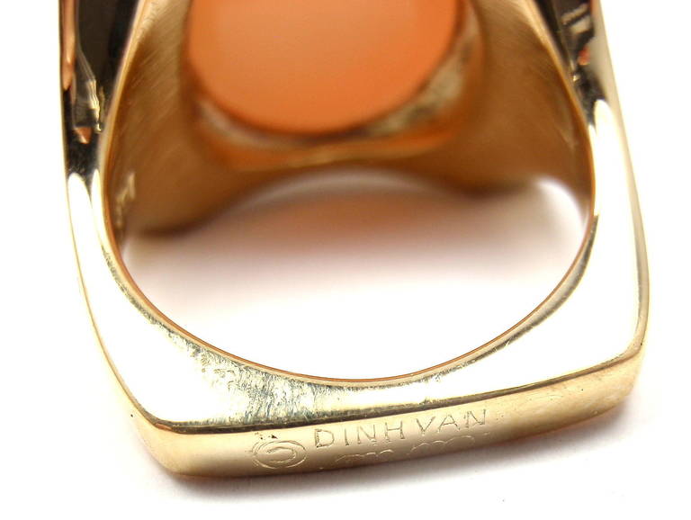 Women's Cartier Dinh Van Cat's Eye Yellow Gold Ring