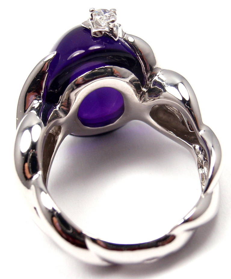 Women's Chanel Comete Amethyst Diamond White Gold Ring