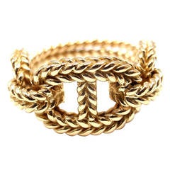 Hermes Yellow Gold Band Ring