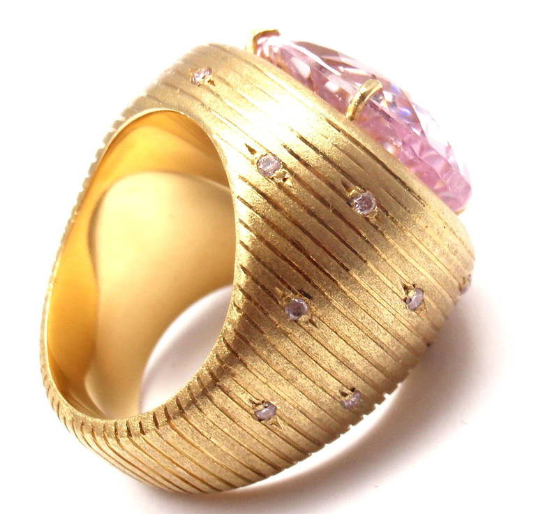 Women's Carla Amorim Large Kunzite Yellow Gold Ring