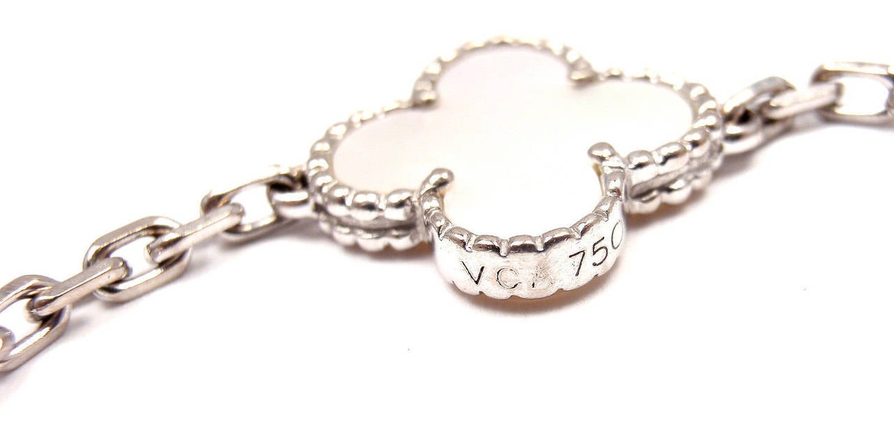 Van Cleef & Arpels Alhambra Mother Of Pearl Gold Bracelet