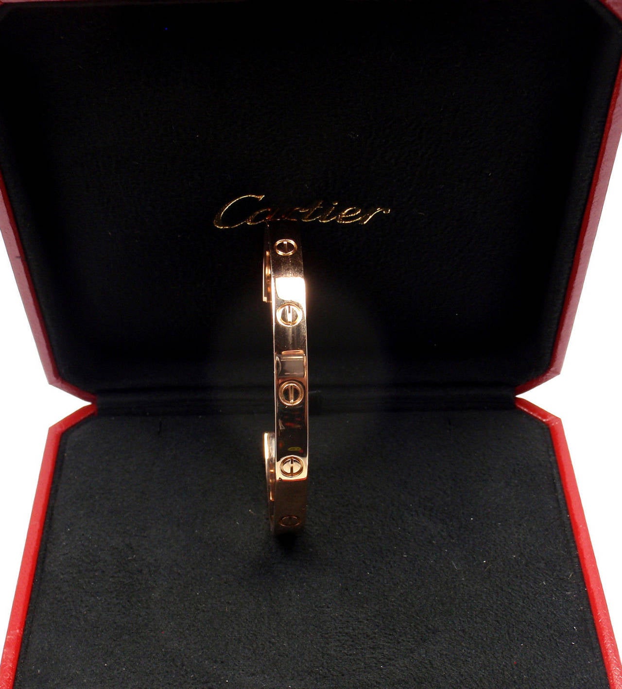 Women's Cartier Love Rose Gold Open Cuff Bangle Bracelet