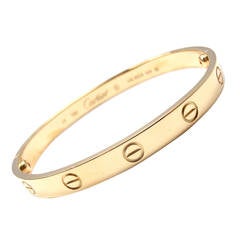 Cartier Love Yellow Gold Bangle Bracelet Cartier Love Yellow Gold Bangle Bracelet