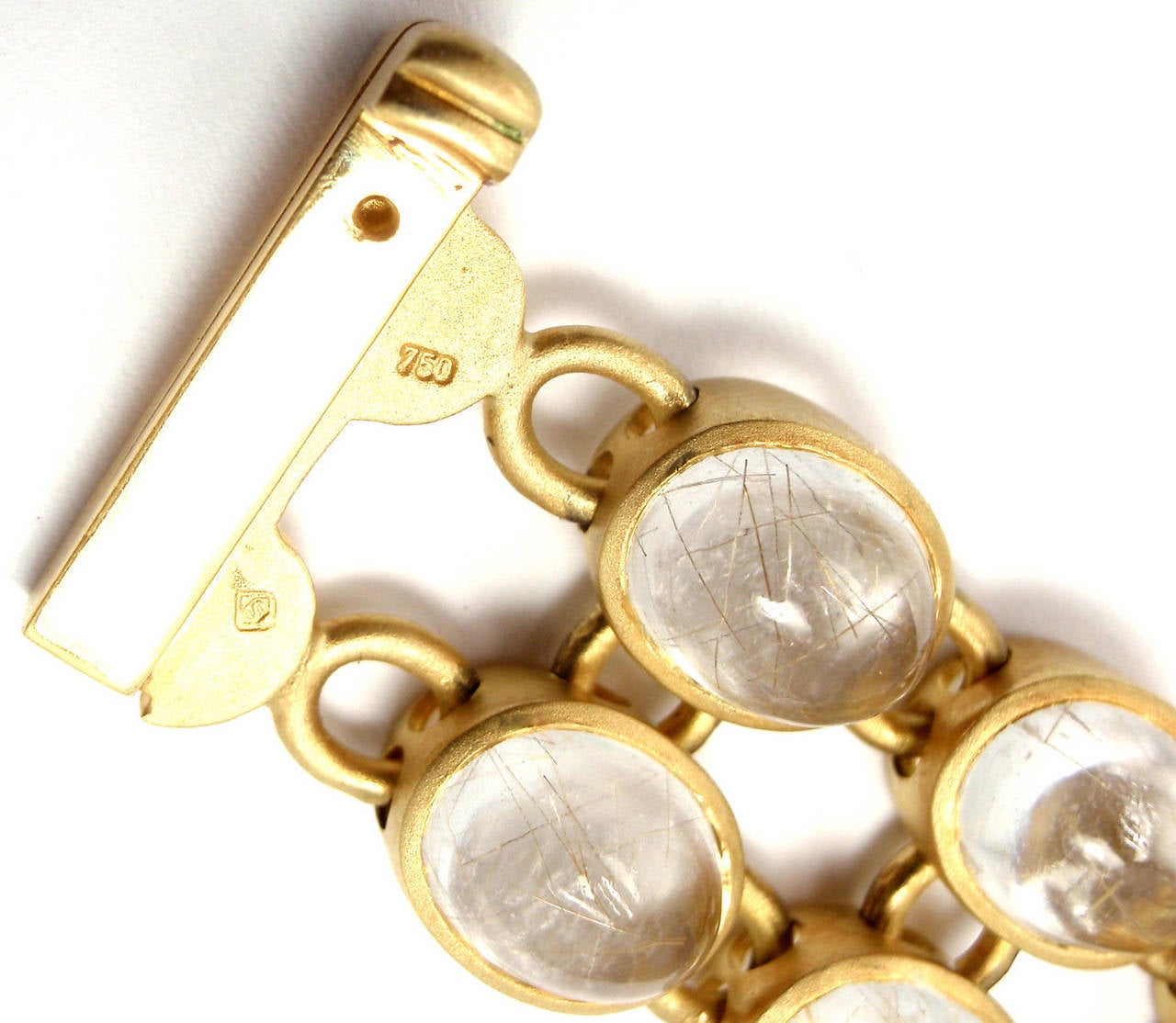 Women's H. Stern Rutilated Quartz Yellow Gold Link Bracelet