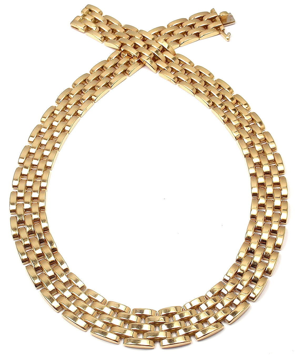 Cartier Maillon Panthere Five-Row Yellow Gold Necklace 2