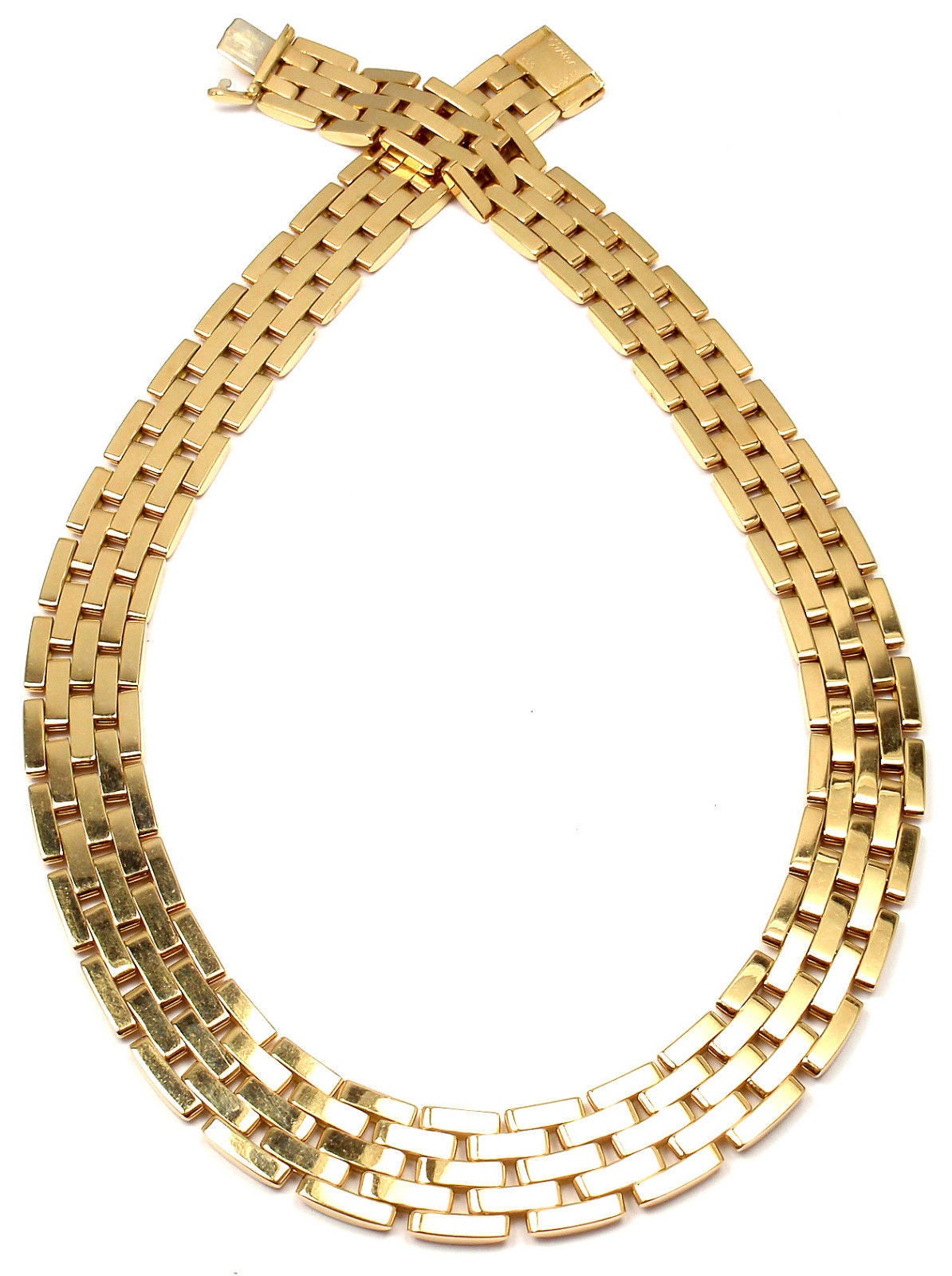 Cartier Maillon Panthere Five-Row Yellow Gold Necklace 4