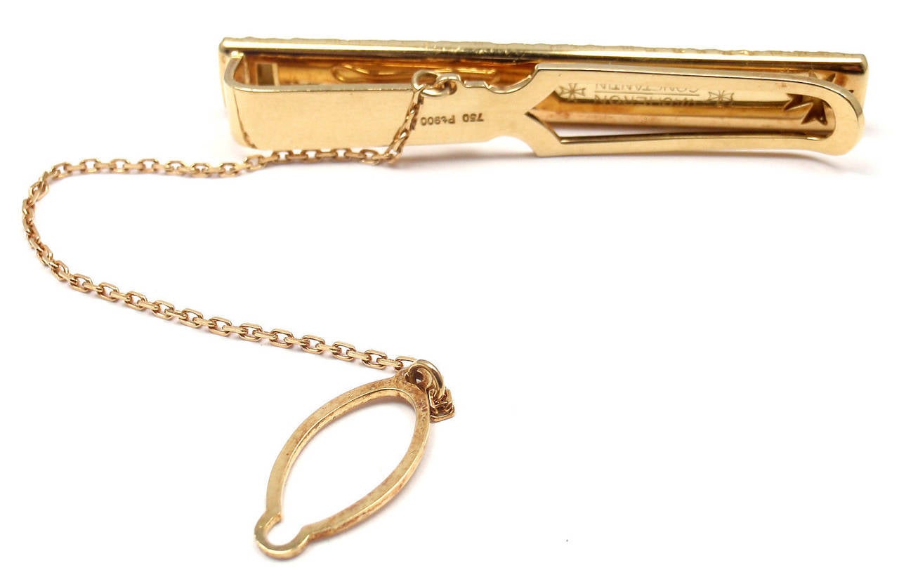 Vacheron Constantin Yellow Gold Platinum Cufflinks Tie Clip Bar Set 1