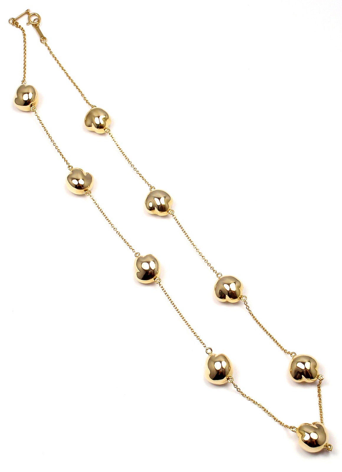 elsa peretti bean necklace gold