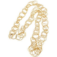 Buccellati Hawaii Yellow Gold Multi-Ring Necklace