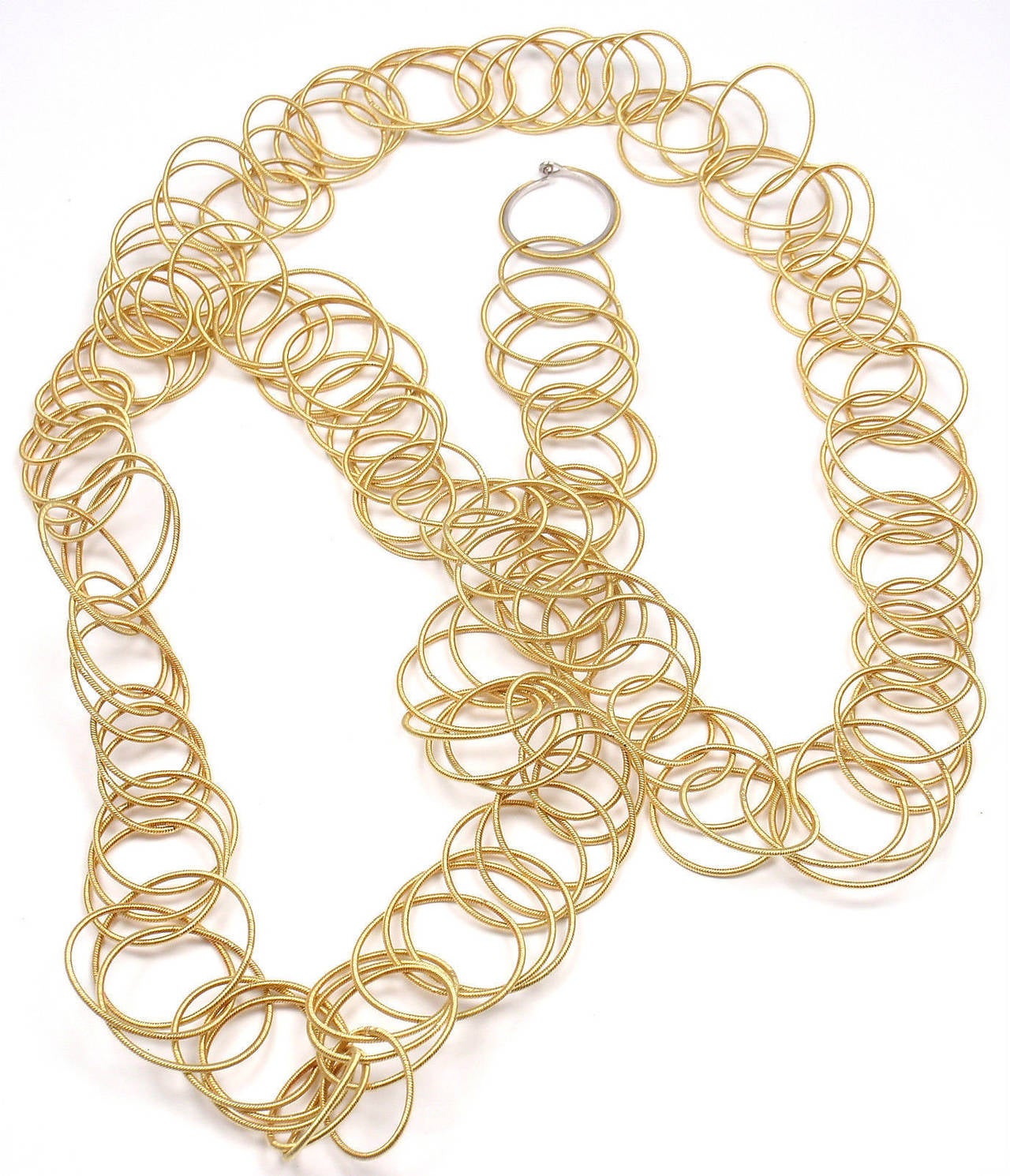 Buccellati Hawaii Yellow Gold Multi-Ring Necklace 3