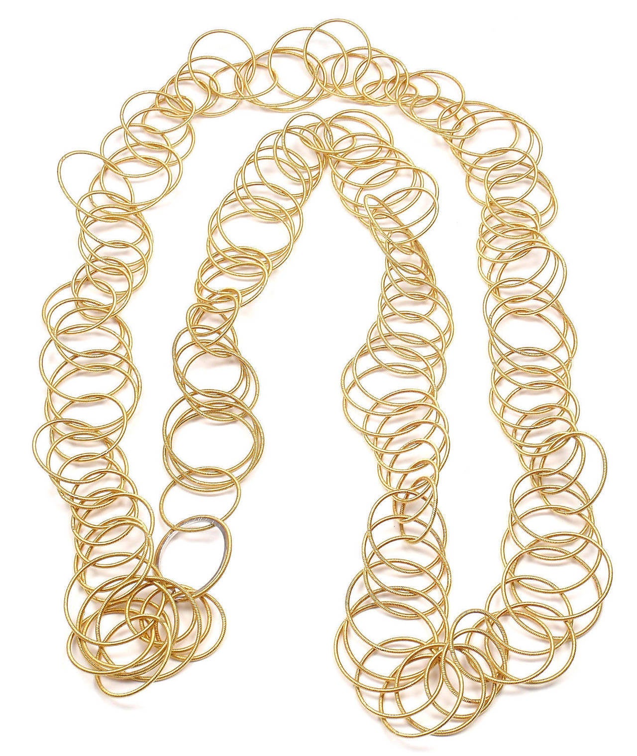 Buccellati Hawaii Yellow Gold Multi-Ring Necklace at 1stDibs