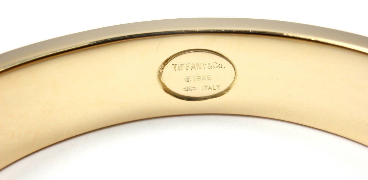 Tiffany & Co. Atlas Yellow Gold Bangle Bracelet 1