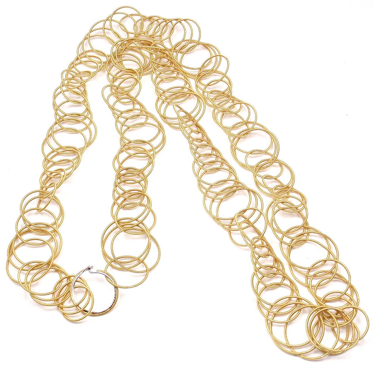 Buccellati Hawaii Yellow Gold Multi-Ring Necklace 1