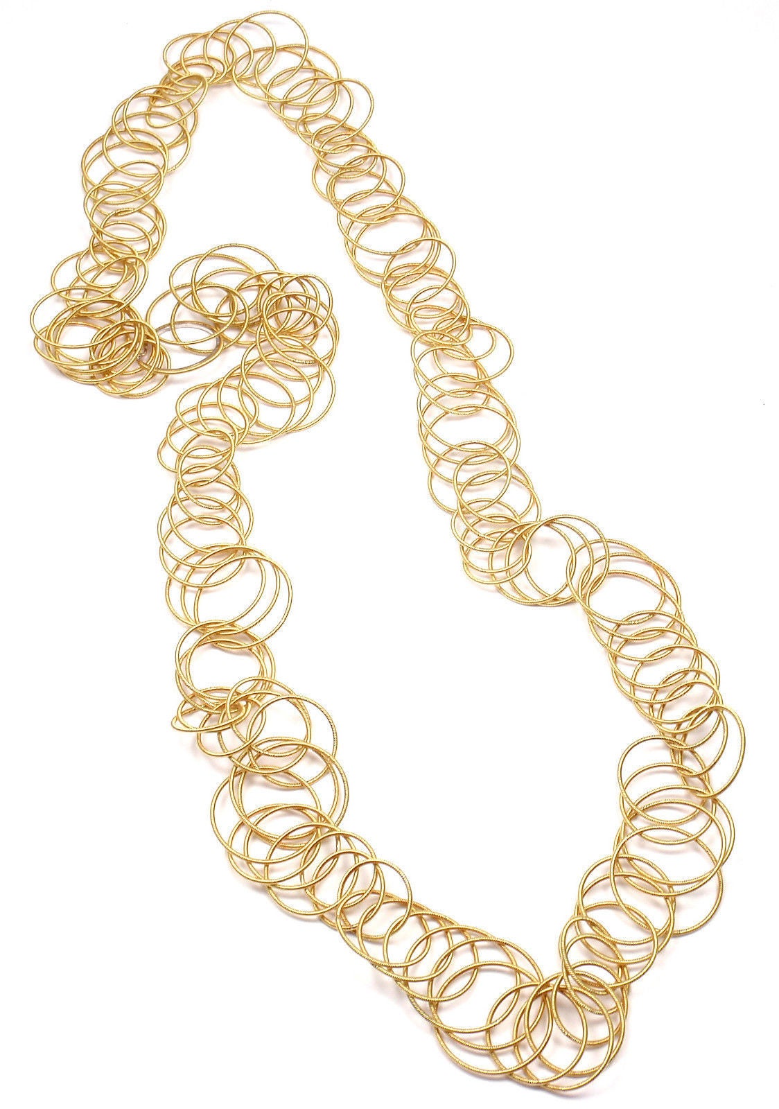 Buccellati Hawaii Yellow Gold Multi-Ring Necklace at 1stDibs
