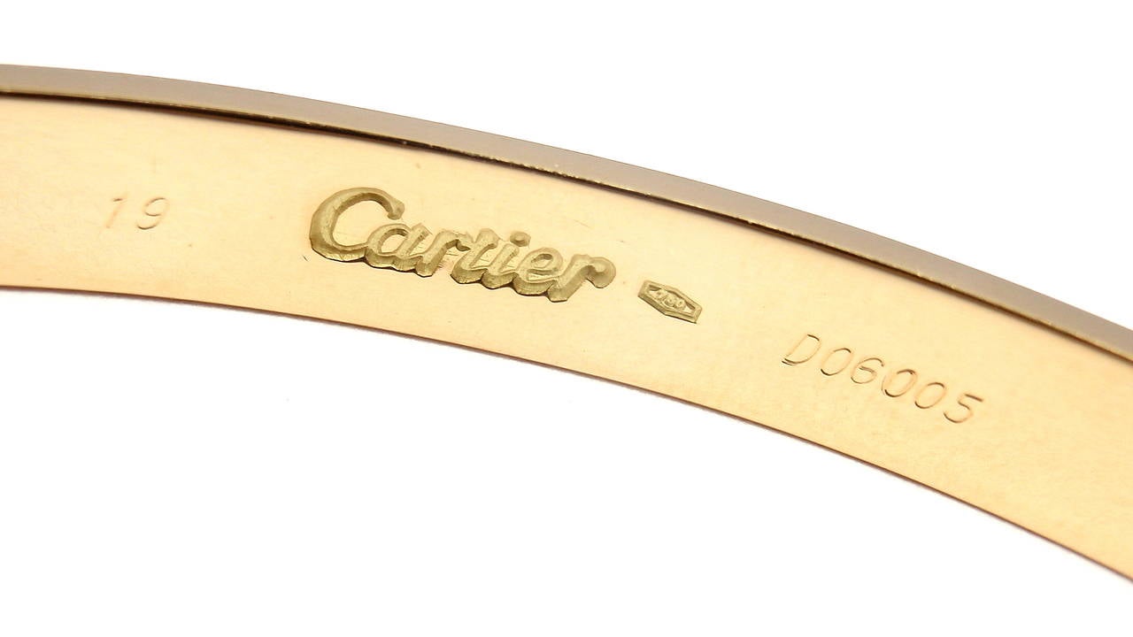 cartier love bracelet weight size 19