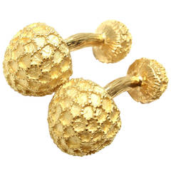 Tiffany & Co. Yellow Gold Mushroom Cufflinks