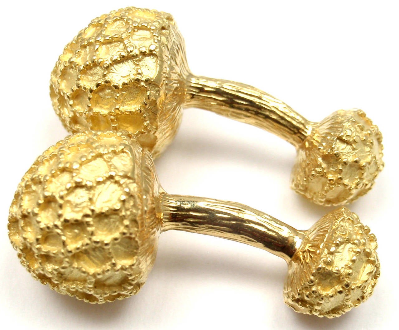 Tiffany & Co. Yellow Gold Mushroom Cufflinks 3