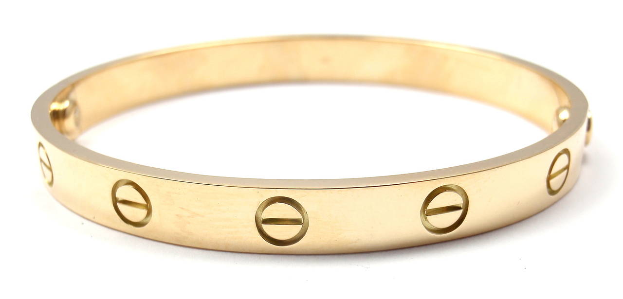 Contemporary Cartier Love Yellow Gold Bangle Bracelet