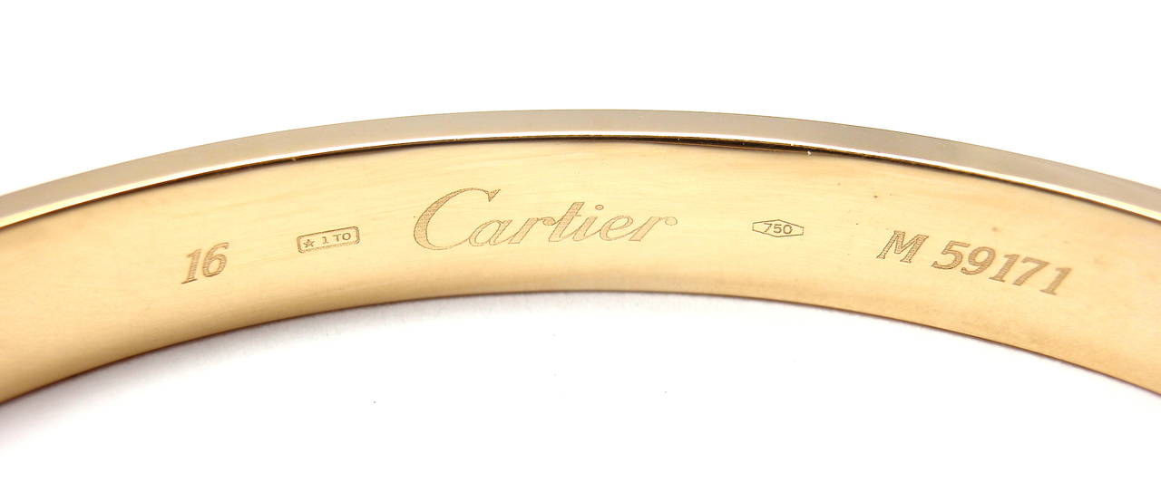 Women's Cartier Love Yellow Gold Bangle Bracelet