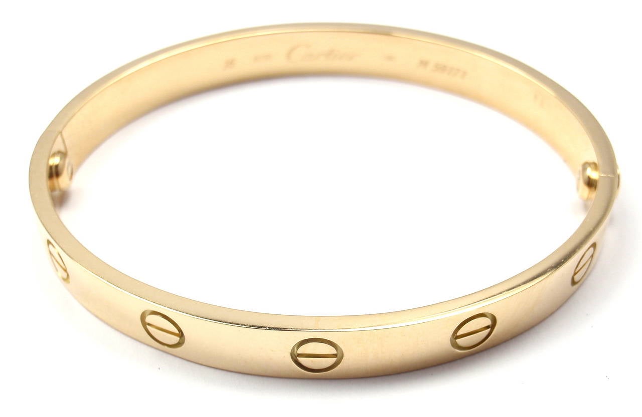 Cartier Love Yellow Gold Bangle Bracelet 1