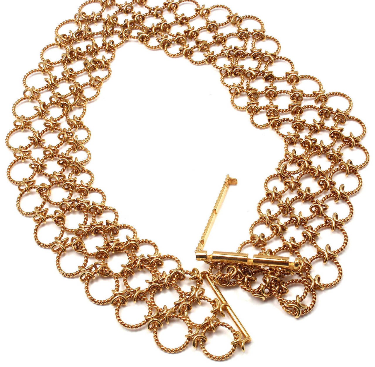 Verdura Gold Lace Link Choker Halskette 4