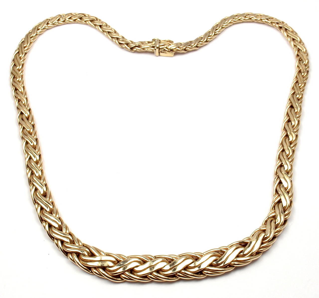 14k Yellow Gold Russian Weave Chain Link Necklace by Tiffany & Co. 

Details: 
Length: 16