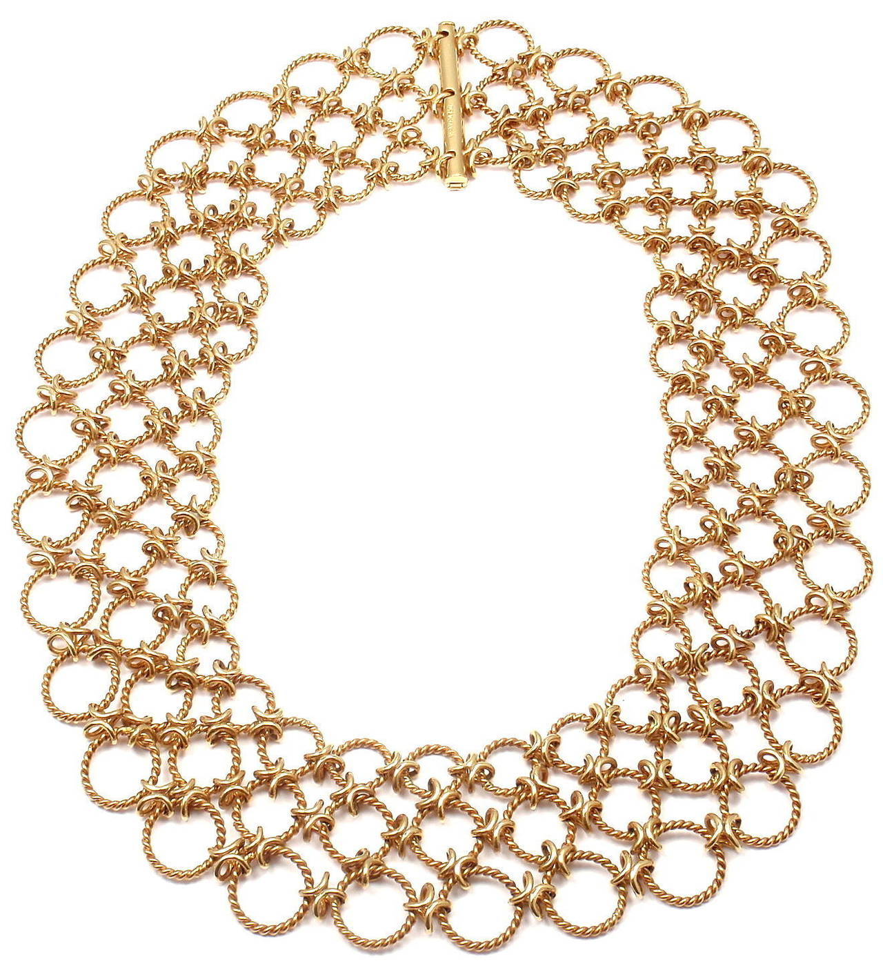 Verdura Gold Lace Link Choker Halskette (Zeitgenössisch)
