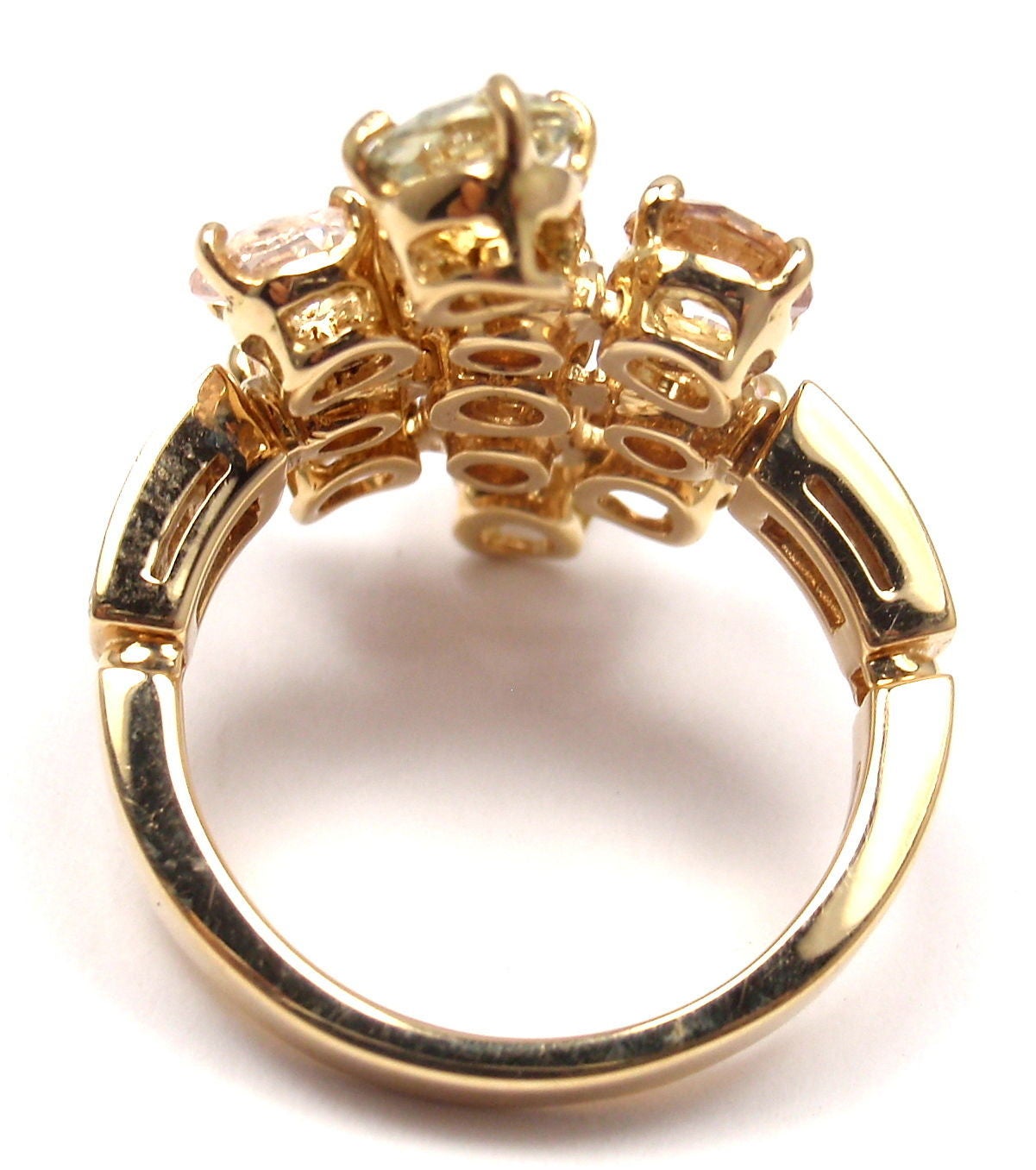 Women's Bulgari Diamond Color Sapphire Yellow Gold Ring