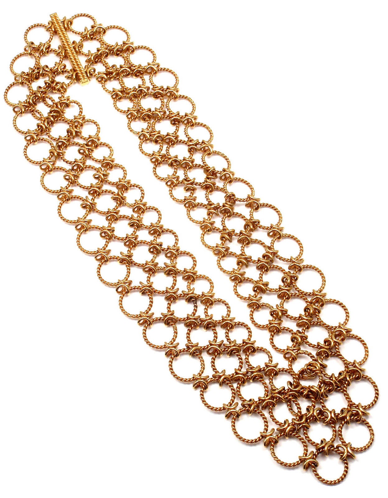 Contemporary Verdura Gold Lace Link Choker Necklace