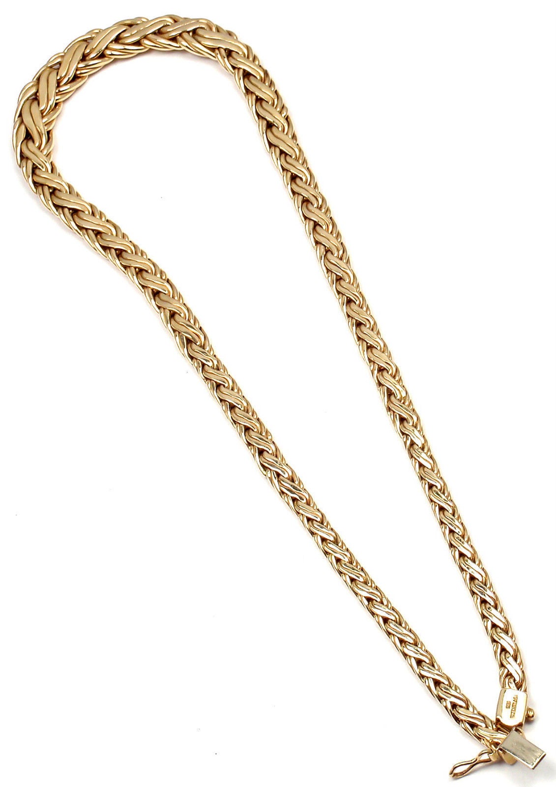 Tiffany & Co. Russian Weave Chain Link Yellow Gold Necklace In New Condition In Holland, PA