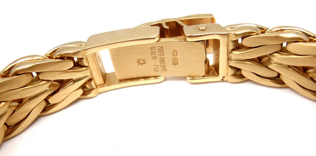 Patek Philippe Lady's Yellow Gold, Diamond and Ruby La Flamme Bracelet Watch 2