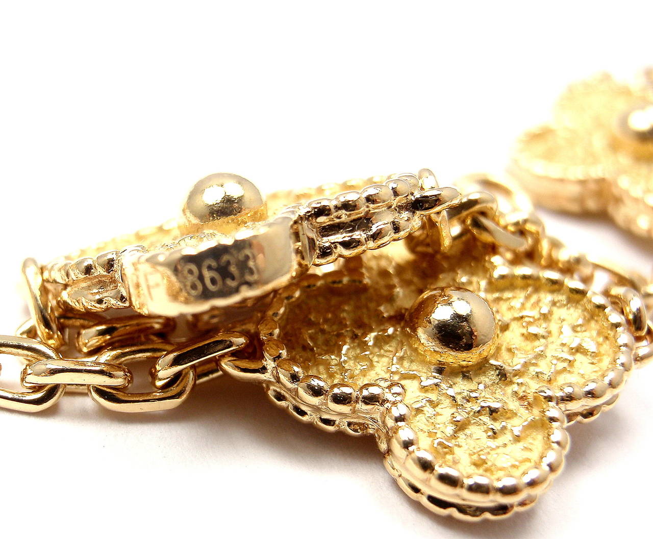 Women's Van Cleef & Arpels Vintage Alhambra Ten Motif Gold Necklace