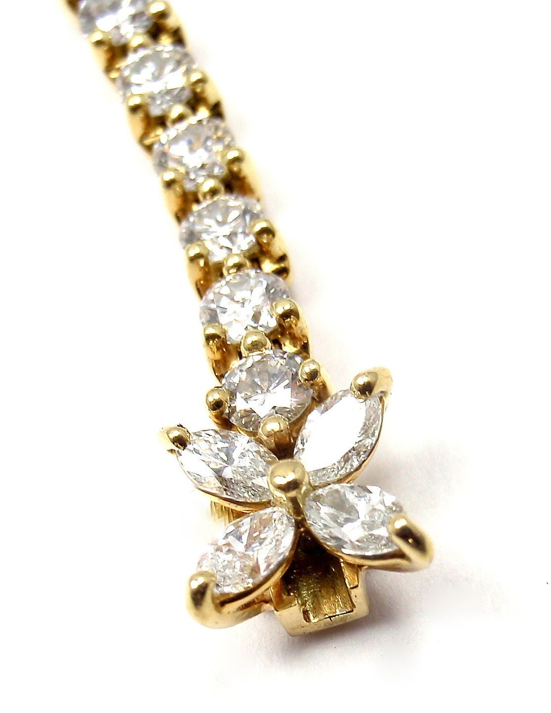 Women's Tiffany & Co. Victoria Diamond Yellow Gold Line Bracelet