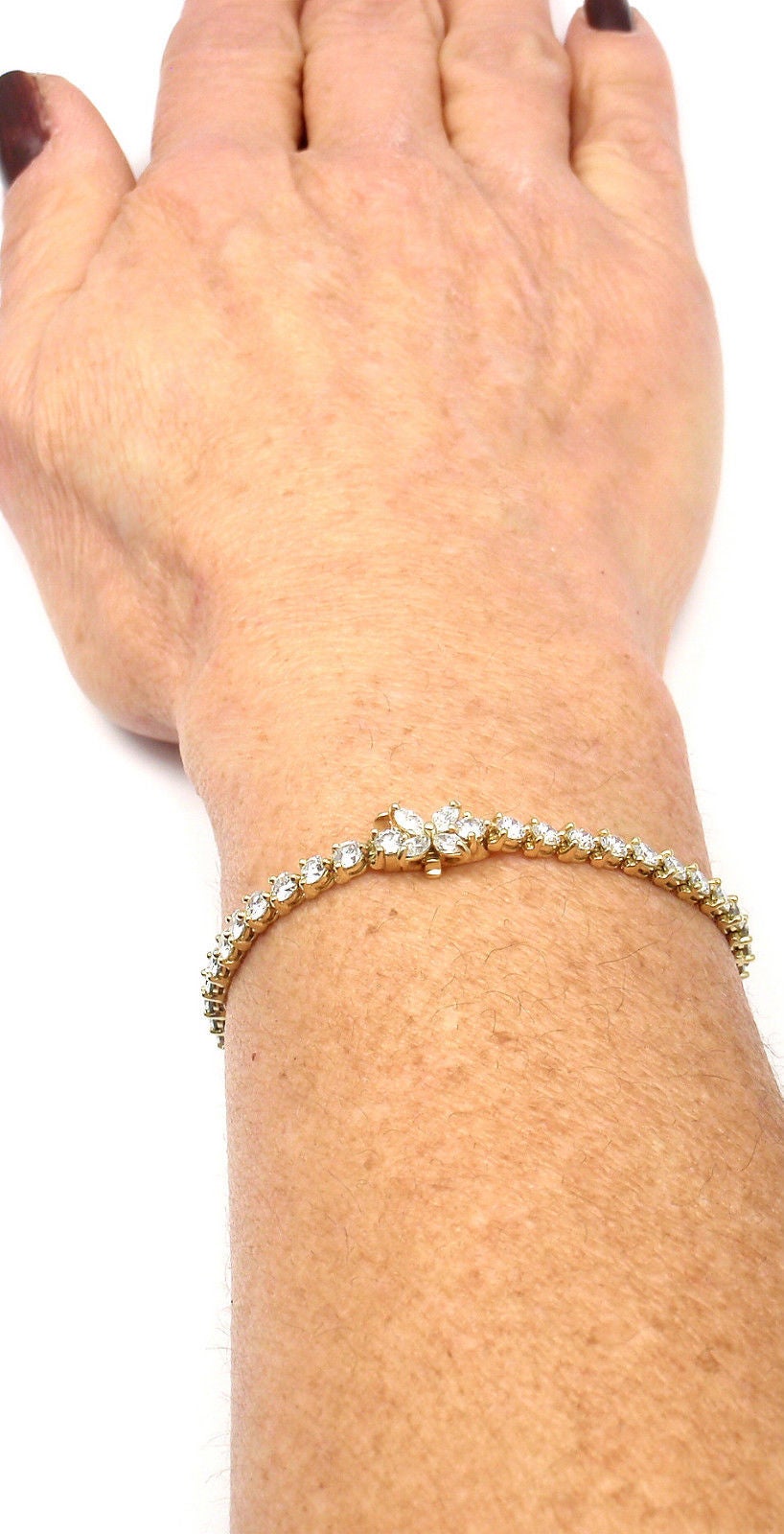 Tiffany & Co. Victoria Diamond Yellow Gold Line Bracelet 1