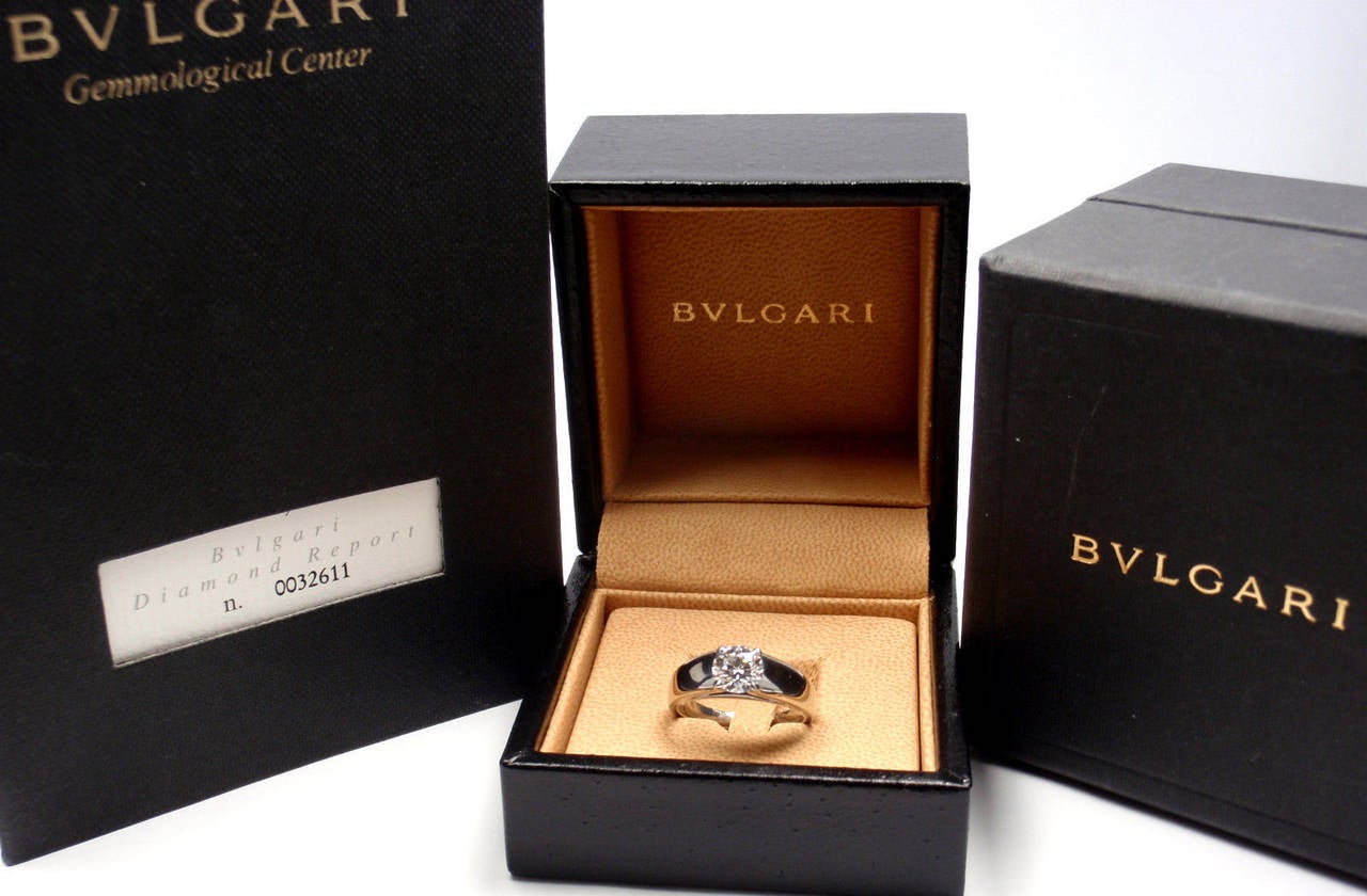 Bulgari MarryMe 1.08 Carat Diamond Solitaire Platinum Engagement Ring 1