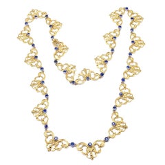 Buccellati Sapphire Gold Long Necklace