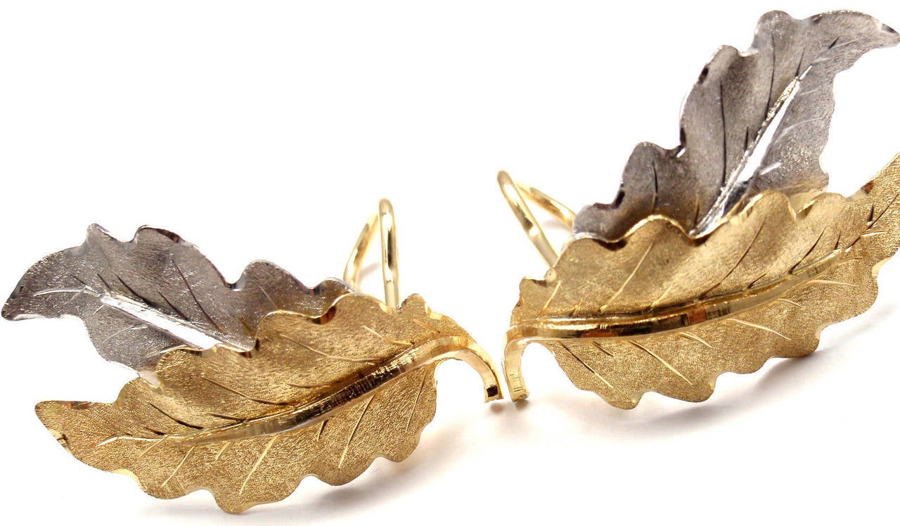 Frederico Buccellati Gold Leaf Earrings 1
