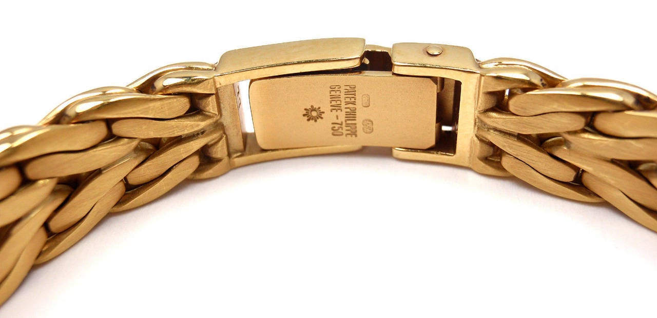 Patek Philippe Lady's Yellow Gold Diamond Ruby La Flamme Bracelet Watch Ref 4808 1