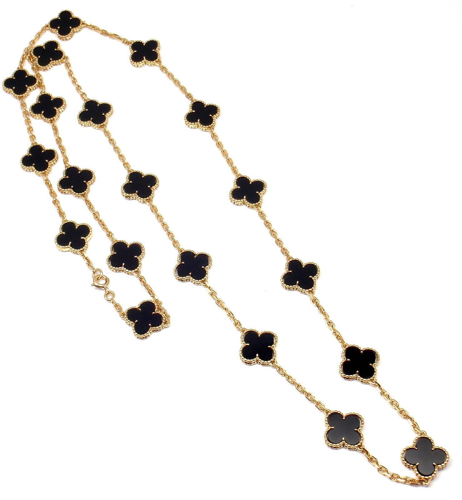 vca onyx necklace
