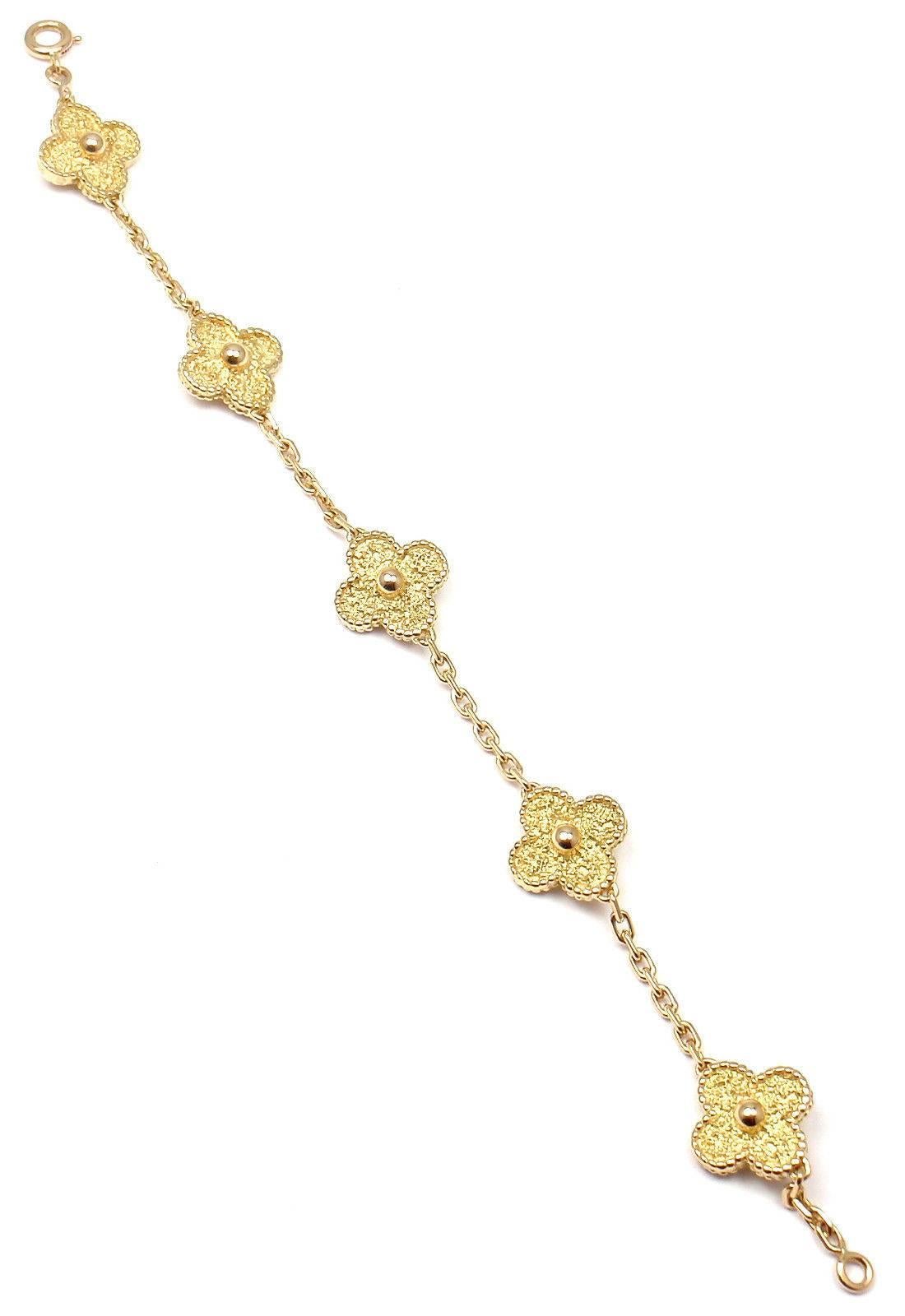 vca hammered gold bracelet