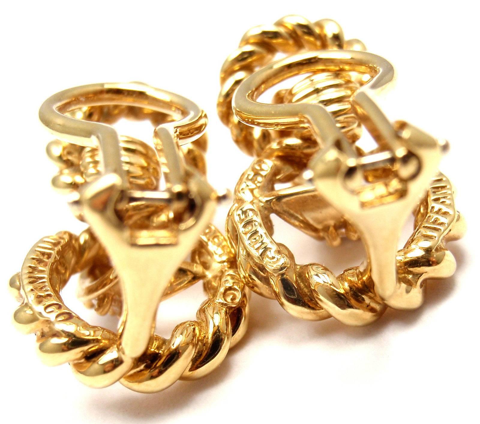Tiffany & Co. Diamond Gold Earrings 3
