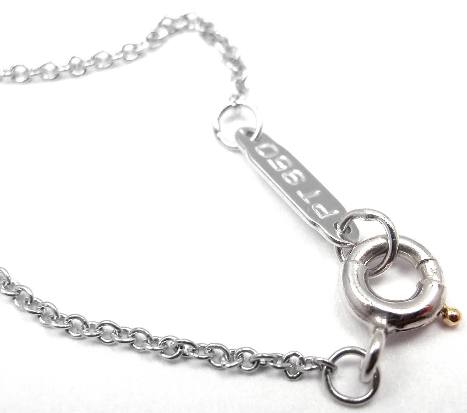 Tiffany & Co. Diamond Platinum Oval Key Pendant Necklace 1